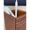 Rustic (Sienna) Brown Leather Pencil Cup