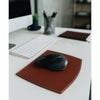 Rustic (Sienna) Brown Leather Mouse Pad