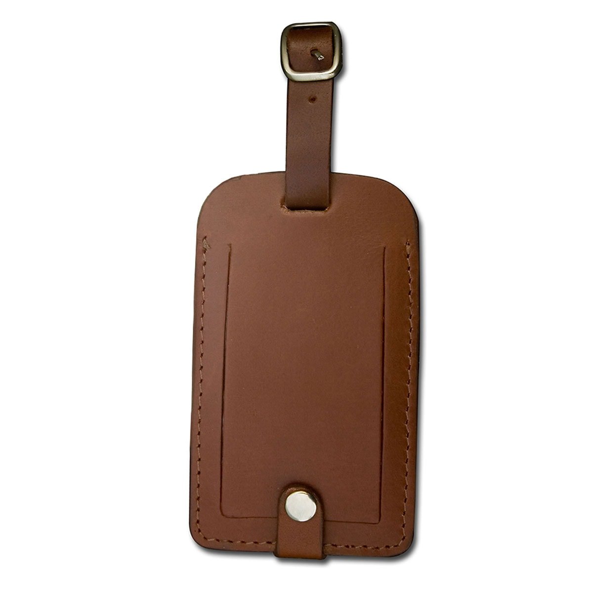 Sienna (Rustic) Brown Leather Luggage Tag