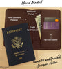 Chocolate Brown Leather Passport Holder