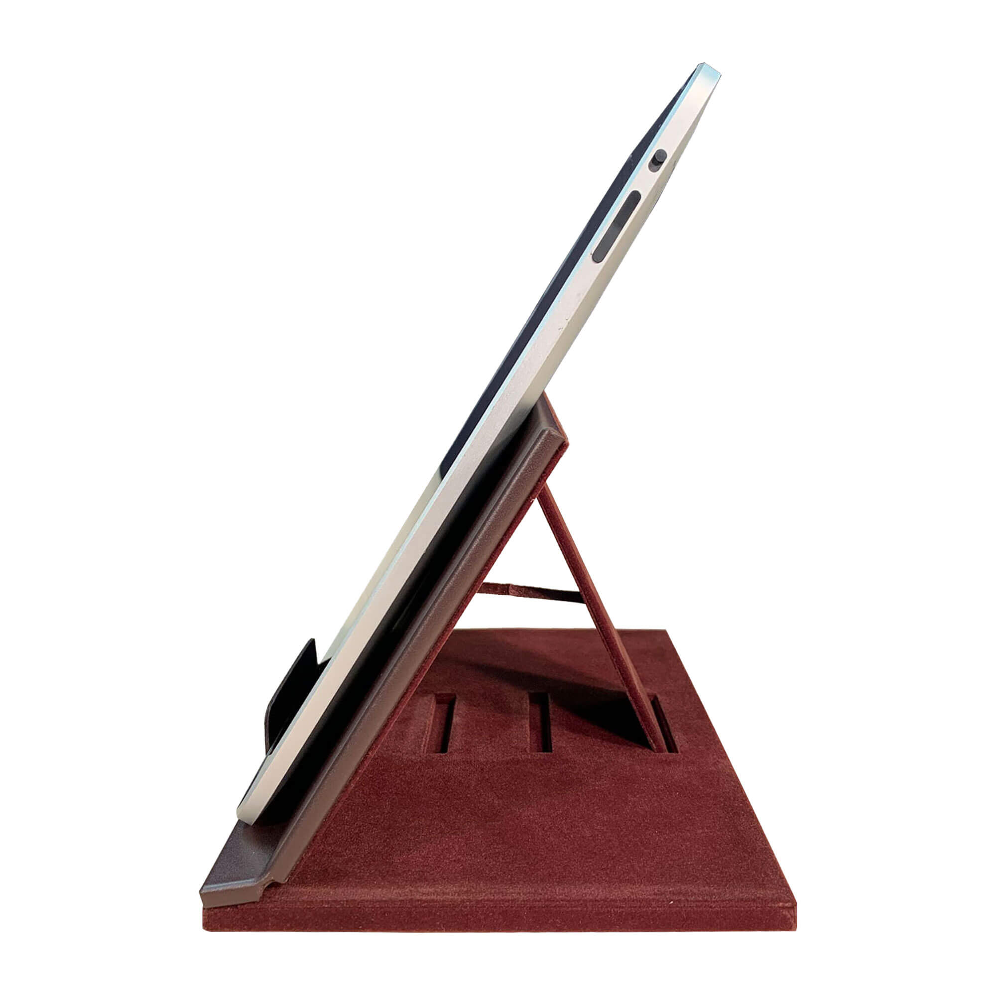 Chocolate Brown Leather Tablet Stand