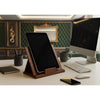 Chocolate Brown Leather Tablet Stand