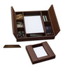 Chocolate Brown Leather Conference Room Organizer