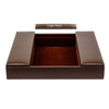 Chocolate Brown Leather Conference Room Organizer
