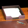 Dark Brown Bonded Leather Letter Tray
