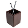 Dark Brown Bonded Leather Pencil Cup