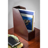 Dark Brown Bonded Leather Magazine Holder