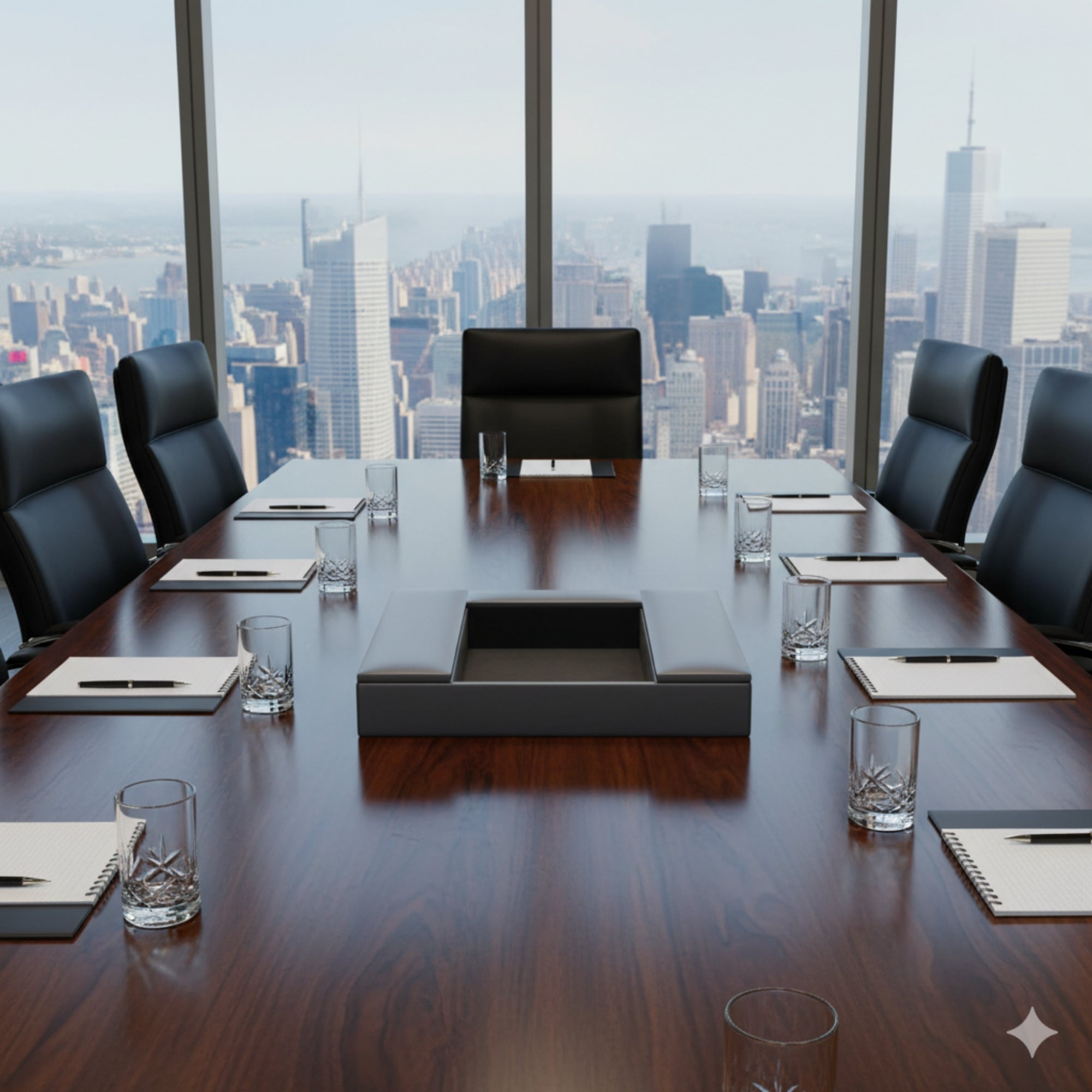 Gray Leatherette Conference Room Organizer