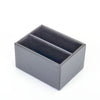 Gray Leather 10pc Coaster Holder
