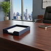 Navy Blue Bonded Leather Letter Tray