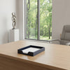 Navy Blue Bonded Leather Letter Tray