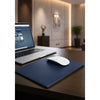 Navy Blue Bonded Leather Mouse Pad