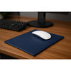 Navy Blue Bonded Leather Mouse Pad