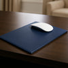 Navy Blue Bonded Leather Mouse Pad