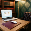 Burgundy Bonded Leather Mouse Pad