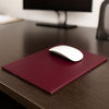 Burgundy Bonded Leather Mouse Pad
