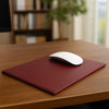 Burgundy Bonded Leather Mouse Pad