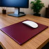 Burgundy Bonded Leather Mouse Pad