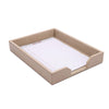 White Latte Bonded Leather Letter Tray