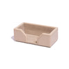 White Latte Bonded Leather Business Card Holder