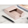 White Latte Bonded Leather Memo Holder