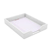 White Bonded Leather Letter Tray