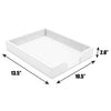 White Bonded Leather Letter Tray