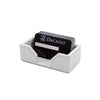 White Bonded Leather Business Card Holder