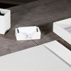 White Bonded Leather Business Card Holder