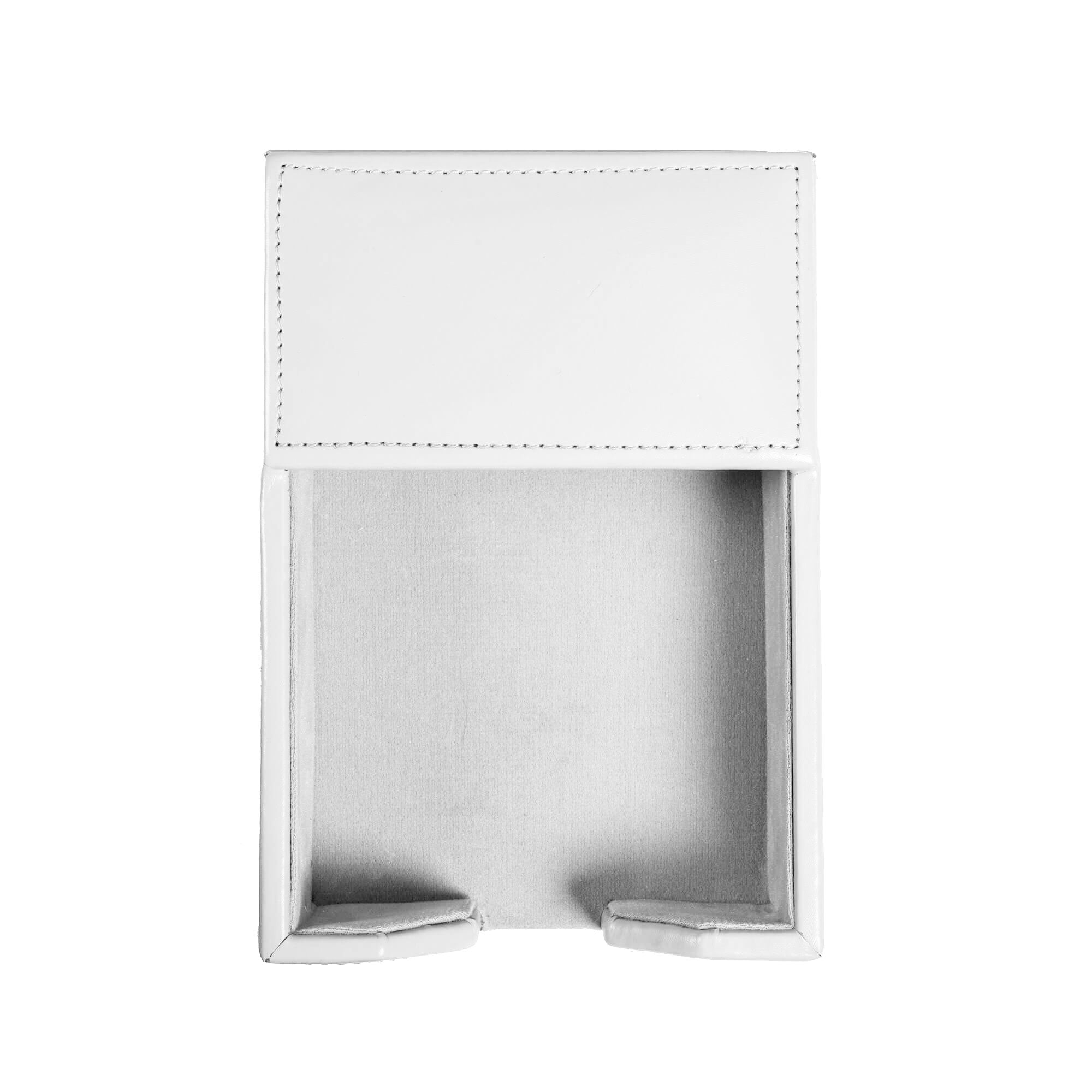 White Bonded Leather Memo Holder