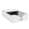 White Bonded Leather Memo Holder