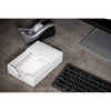 White Bonded Leather Memo Holder