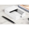 White Bonded Leather Memo Holder