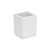 White Bonded Leather Pencil Cup