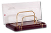 Burgundy Leather and Gold Letter Holder