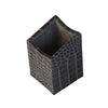 Protacini Castlerock Gray Italian Crocodile Leather Pencil Cup