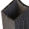 Protacini Castlerock Gray Italian Crocodile Leather Pencil Cup
