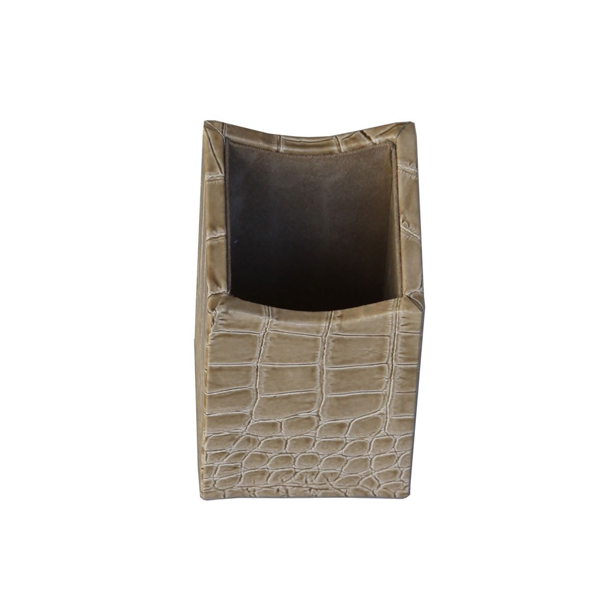 Protacini Breeze Beige Italian Crocodile Leather Pencil Cup