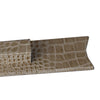 Protacini Breeze Beige Italian Crocodile Leather Library Set - Silver