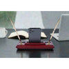 Mahogany (Rosewood) & Black Leather Pen Stand with Cell Phone Holder