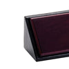 Mahogany (Rosewood) & Black Leather Name Plate