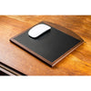 Walnut & Black Leather Mouse Pad