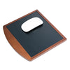 Walnut & Black Leather Mouse Pad