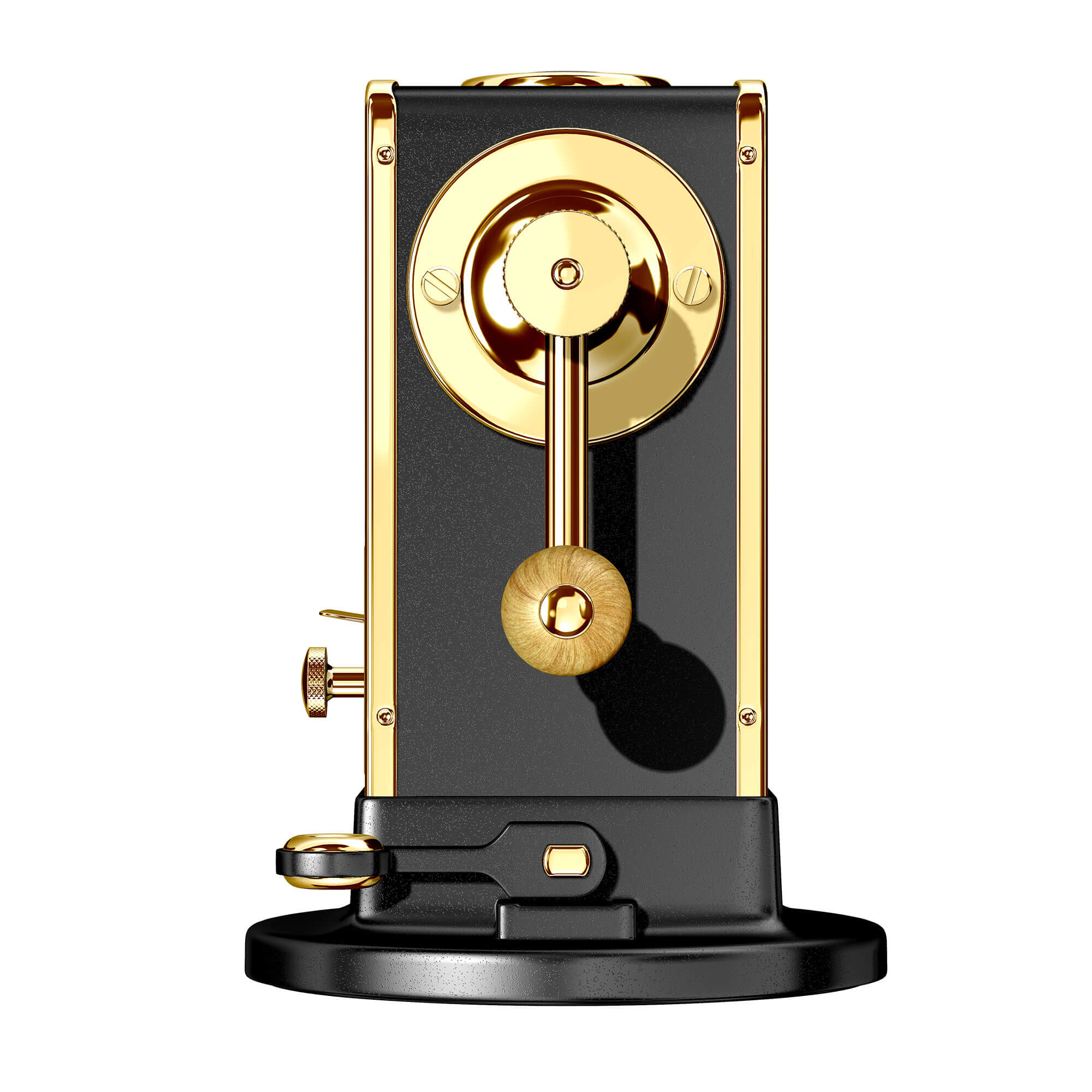 El Casco 23 Kt Gold And Black Pencil Sharpener With Base /side Load