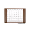 Calendar with brown frame