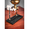 Classic Black Leather 8pc Desk Set, Gold Accent