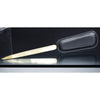 Classic Black Leather 8pc Desk Set, Gold Accent