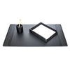 Classic Black Leather 3pc Desk Set