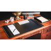 Classic Black Leather 3pc Desk Set