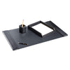 Classic Black Leather 3pc Desk Set